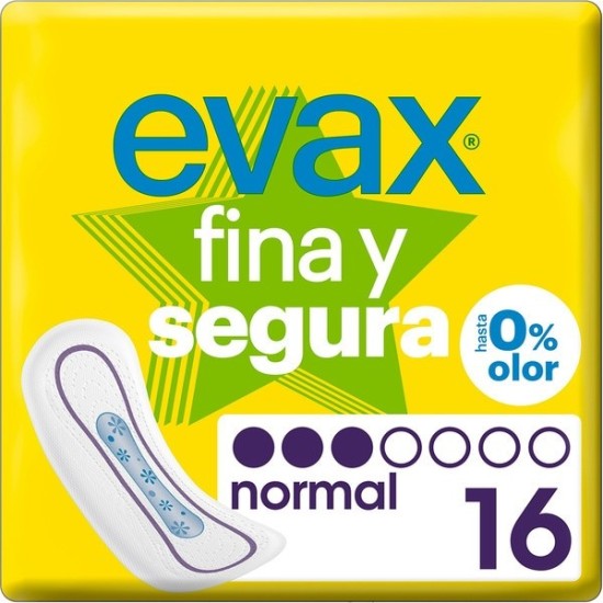COMPRESA EVAX FINA Y SEGURA NORMAL S/ALAS 16UDS