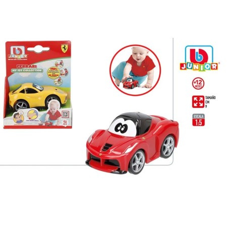 COCHE INFANTIL FERRARI 1:5 C/RETROCESO 9CM COLORES SURTIDOS
