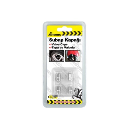 TAPONES CROMADOS ALUMINIO COCHE PACK 4UDS AUTOMIX