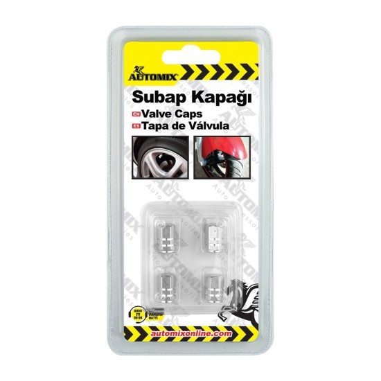 TAPONES CROMADOS ALUMINIO COCHE PACK 4UDS AUTOMIX