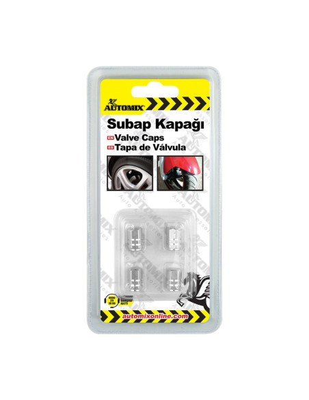 TAPONES CROMADOS ALUMINIO COCHE PACK 4UDS AUTOMIX