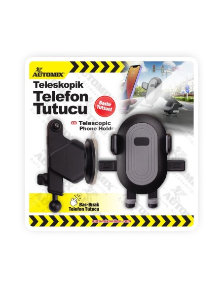 SOPORTE DE TELEFONO CON VENTOSA TIPO PINZA 3 PUNTOS AUTOMIX