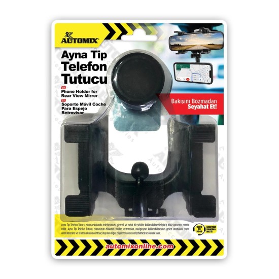 SOPORTE DE TELEFONO PARA RETROVISOR INTERIOR MAGNETICO AUTOMIX