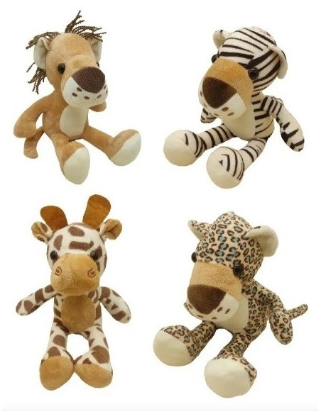PELUCHE DE ANIMALES 4 MODELOS 24CM X 9CM