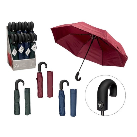 PARAGUAS PLEGABLE RECTO AUTOMATICO COLORES SURTIDOS EXP.16UDS