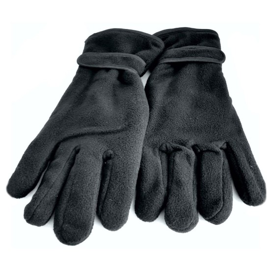 GUANTE POLAR CON CIERRE COLOR NEGRO