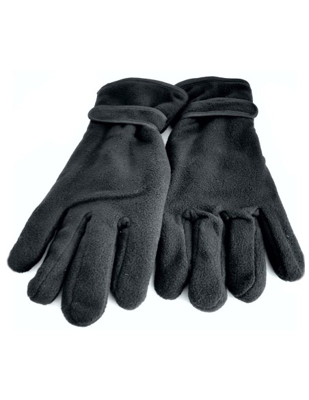 GUANTE POLAR CON CIERRE COLOR NEGRO