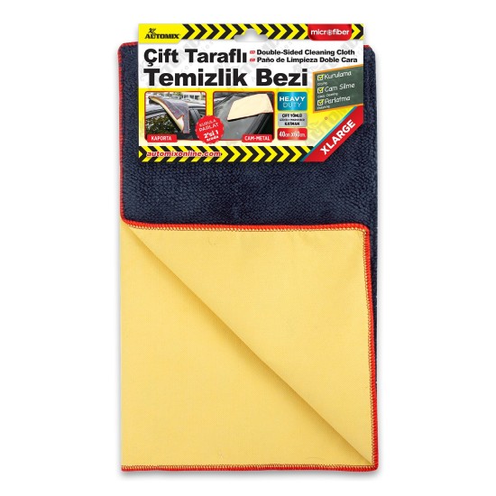 BAYETA DOBLE CARA PROFESIONAL LIMPIA Y SECA XL 60X40CM C/12 AUTOMIX