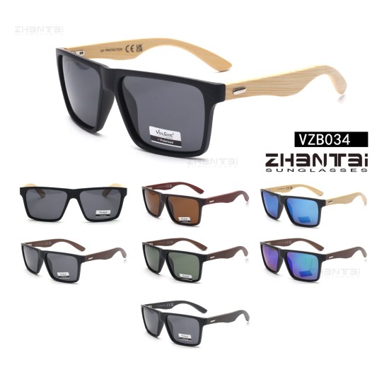 GAFA DE SOL POLARIZADA M52 PATILLA MADERA CURVA VZB034