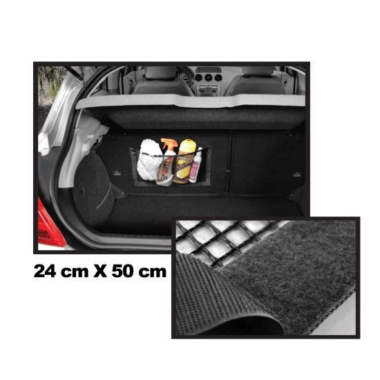 BOLSO ORGANIZADOR PARA MALETERO DE RED C/FIJACION 24X50CM AUTOMIX
