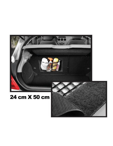BOLSO ORGANIZADOR PARA MALETERO DE RED C/FIJACION 24X50CM AUTOMIX