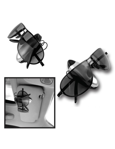 SOPORTE PORTAGAFAS CON CLIP PARA VISERA AUTOMIX