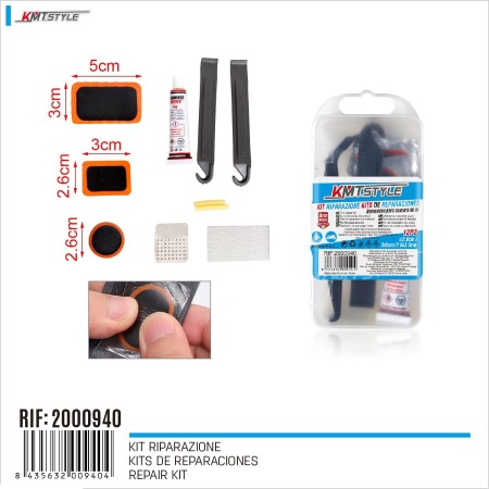 KIT REPARAPINCHAZOS BICICLETA 12 PIEZAS C/12