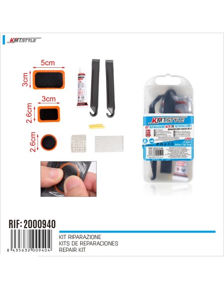 KIT REPARAPINCHAZOS BICICLETA 12 PIEZAS C/12