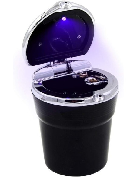 CENICERO PORTATIL CON LUZ LED (INCLUYE PILAS)EXP12UDS
