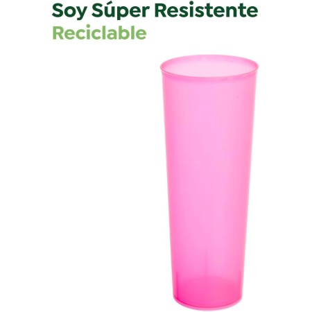 VASOS DE TUBO REUTILIZABLES 300CC COLOR PACK 6UNID