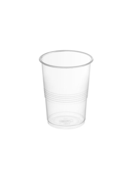 VASOS ANCHOS IRROMPIBLES 350CC TRANSPARENTES PACK 15UNID