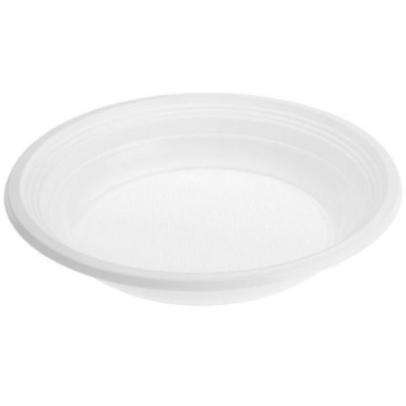 PLATOS HONDOS REUTILIZABLES 20.5CM BLANCOS PACK 12UNID
