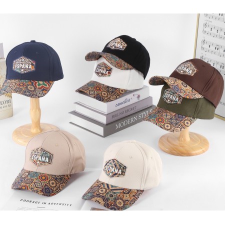 GORRA MODELO ESPAÑA VISERA DECORADA COLORES SURTIDOS