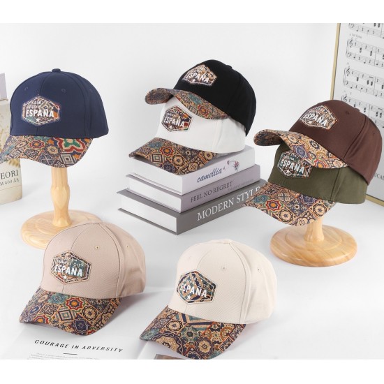 GORRA MODELO ESPAÑA VISERA DECORADA COLORES SURTIDOS