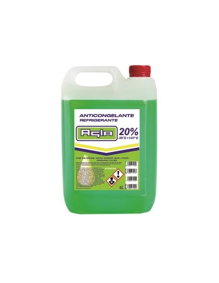 ANTICONGELANTE AGLA VERDE 20% ORG 5L CAJA/4UDS