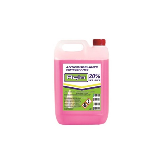 ANTICONGELANTE AGLA ROSA 20% ORG 5L CAJA/4UDS