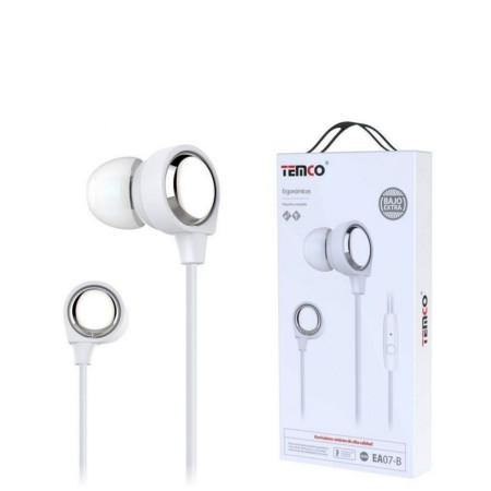 AURICULARES ERGONOMICOS C/CABLE + MICRO 1,2M EA07 C/10
