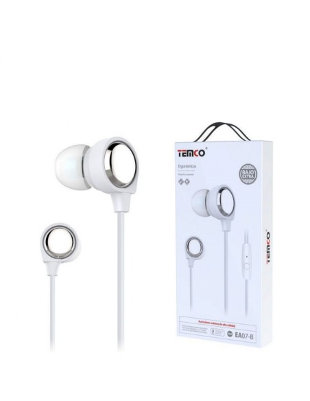 AURICULARES ERGONOMICOS C/CABLE + MICRO 1,2M EA07 C/10