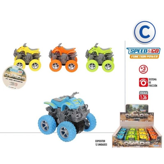QUAD C/RETROCESO COLOR/SURTIDO 1:36  EXP.12UDS