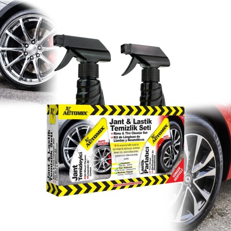 KIT LIMPIEZA EXTERIOR LLANTAS MAS NEUMATICOS BRILLO 300ML AUTOMIX