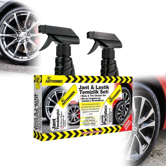 KIT LIMPIEZA EXTERIOR LLANTAS MAS NEUMATICOS BRILLO 300ML AUTOMIX