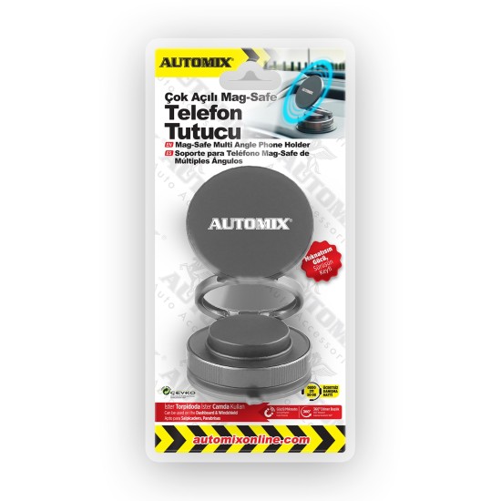 SOPORTE DE TELEFONO 360º MAGNETICO CON VENTOSA AUTOMIX