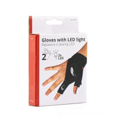 GUANTE ESPECIAL MECANICO CON ILUMINACION LED 2ud (PILA INCL.)