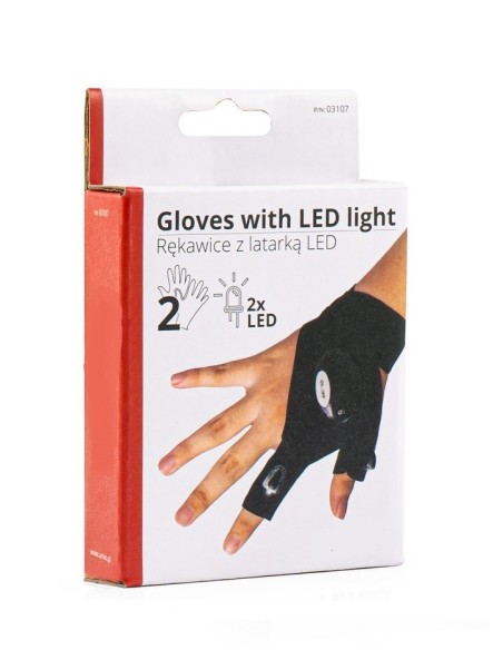 GUANTE ESPECIAL MECANICO CON ILUMINACION LED 2ud (PILA INCL.)