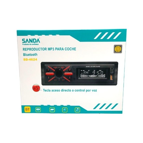 RADIO AUTO MP3/USB/BLUETOOTH SANDA SD-4624
