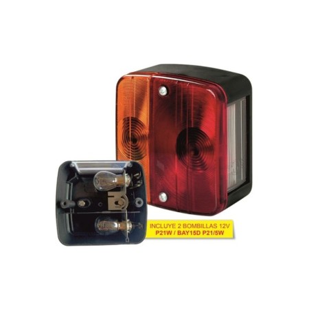PILOTO TRASERO PARA REMOLQUE 4 POSICIONES C/BOMBILLAS 12V C/5
