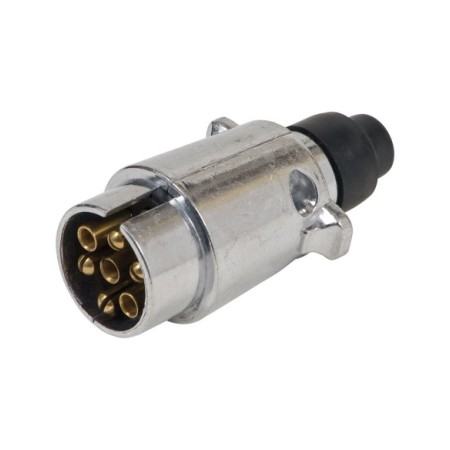 CONECTOR PARA REMOLQUE MACHO METALICO 7 PINES 12V C/10
