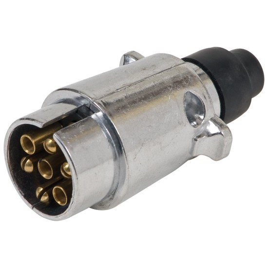 CONECTOR PARA REMOLQUE MACHO METALICO 7 PINES 12V C/10
