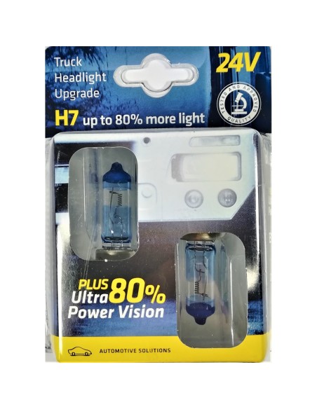 ESTUCHE 24V H7 LAMPARA ULTRA POWER +80% VISION BOSMA 2UDS