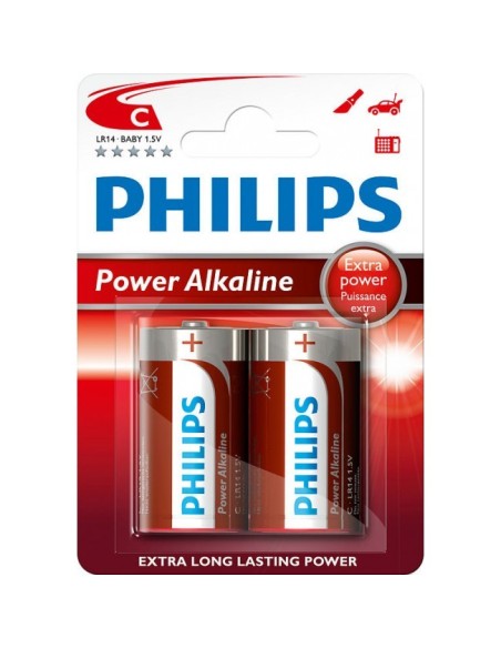 PILA ALCALINA PHILIPS LR14 2UDS CAJA/12UDS