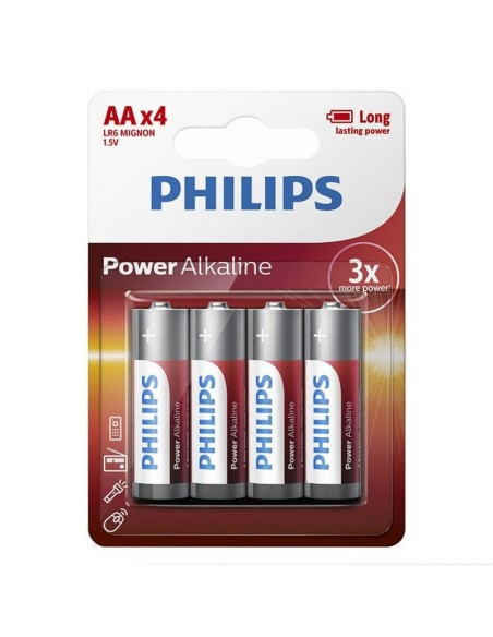 PILA ALCALINA PHILIPS LR6/AA 4UDS CAJA/36UDS