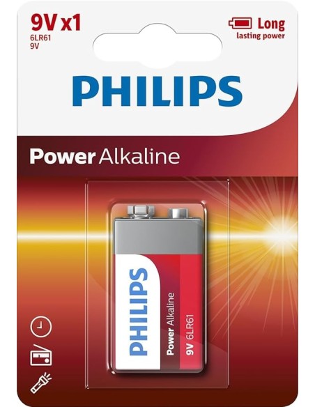 PILA ALCALINA PHILIPS 9V 1UD CAJA/12UDS