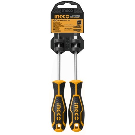 JUEGO DE 2 DESTORNILLADORES PLANO/ESTRELLA 100MM