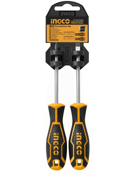 JUEGO DE 2 DESTORNILLADORES PLANO/ESTRELLA 100MM