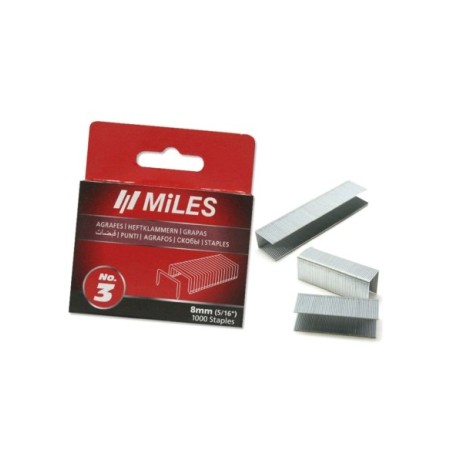 CAJA DE GRAPAS 1000UDS  Nº3 8MM PARA CLAVADORA PROFESIONAL
