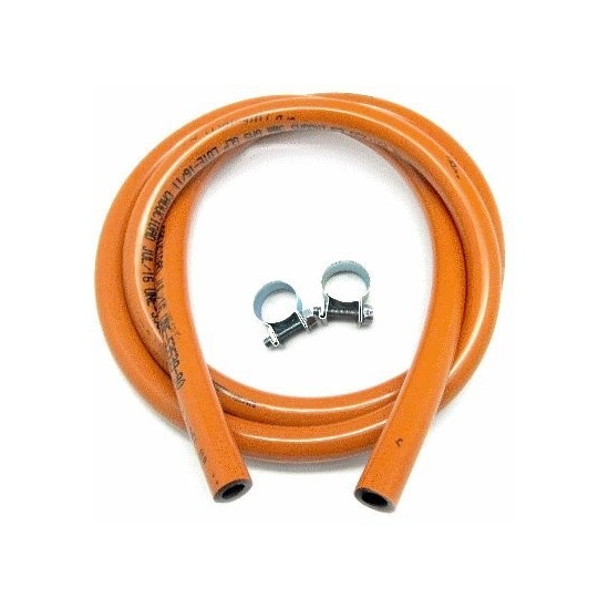 MANGUERA BUTANO DE GAS  EXTRA SEGURIDAD BICAPA 1,5M