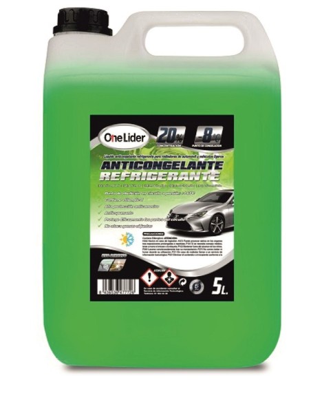 ANTICONGELANTE VERDE 20% ORG 5L CAJA/4UDS