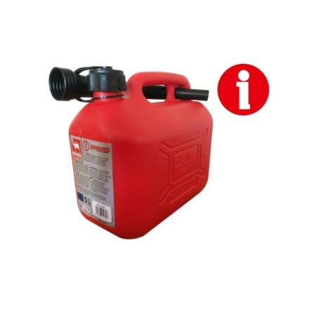 BIDON 5L HOMOLOGADO ROJO PARA COMBUSTIBLE 10UDS P/200
