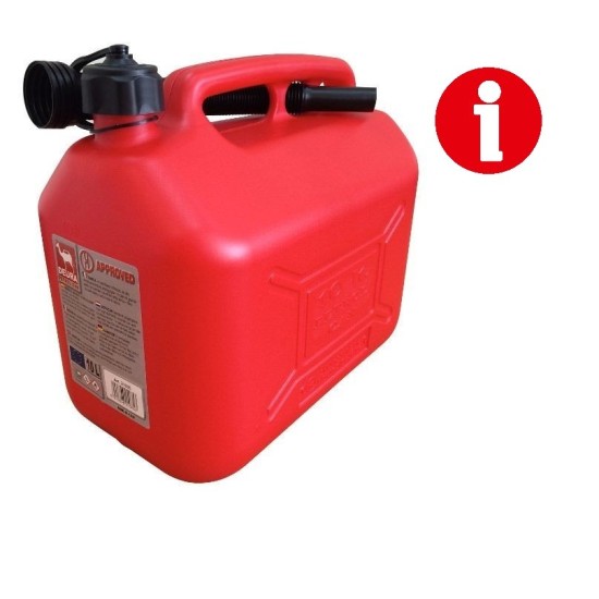BIDON 10L HOMOLOGADO ROJO PARA COMBUSTIBLE 6UDS P/132