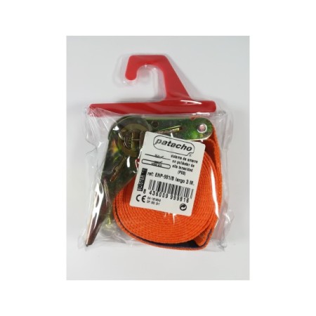 CINCHO DE AMARRE 1000KG 3MX25MM CON CARRACA